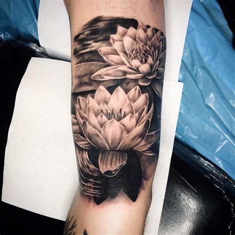 water tattoo ideas|japanese water lily tattoo.